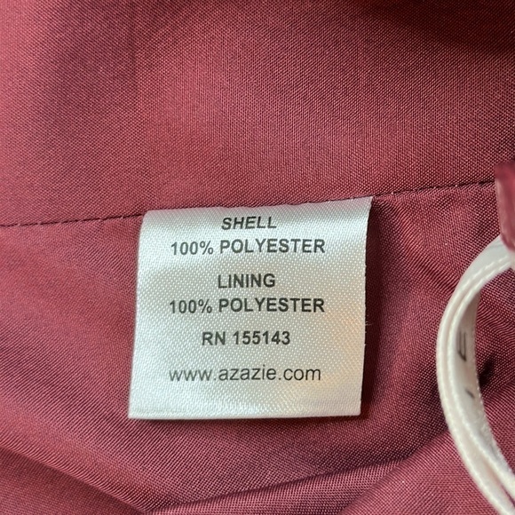 Azazie Lizzy A-Line One Shoulder Chiffon Dress Floor Length Formal Gown Size A6‎ - Picture 14 of 16